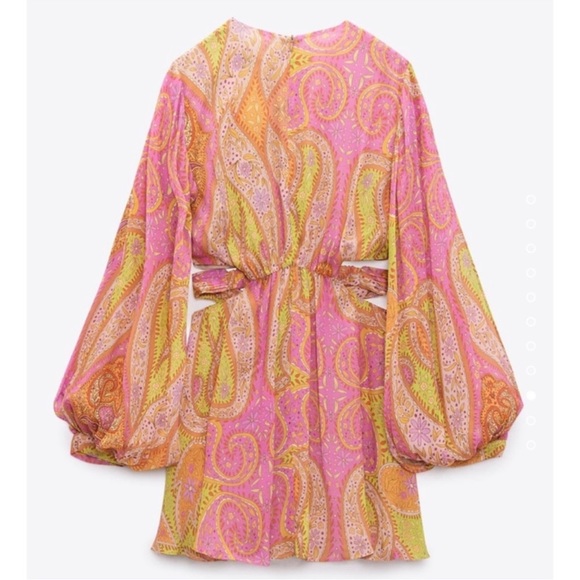 NWT ZARA Cut Out Mini Dress - Picture 6 of 8